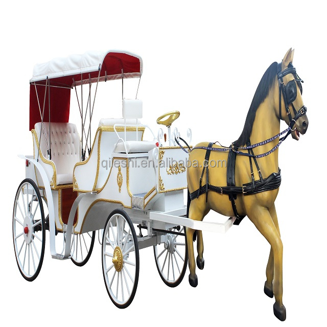 European Royal Family Cinderella Children Garden Horse Cart Mini Princess Carriage Electric Horse Carriage For Sale