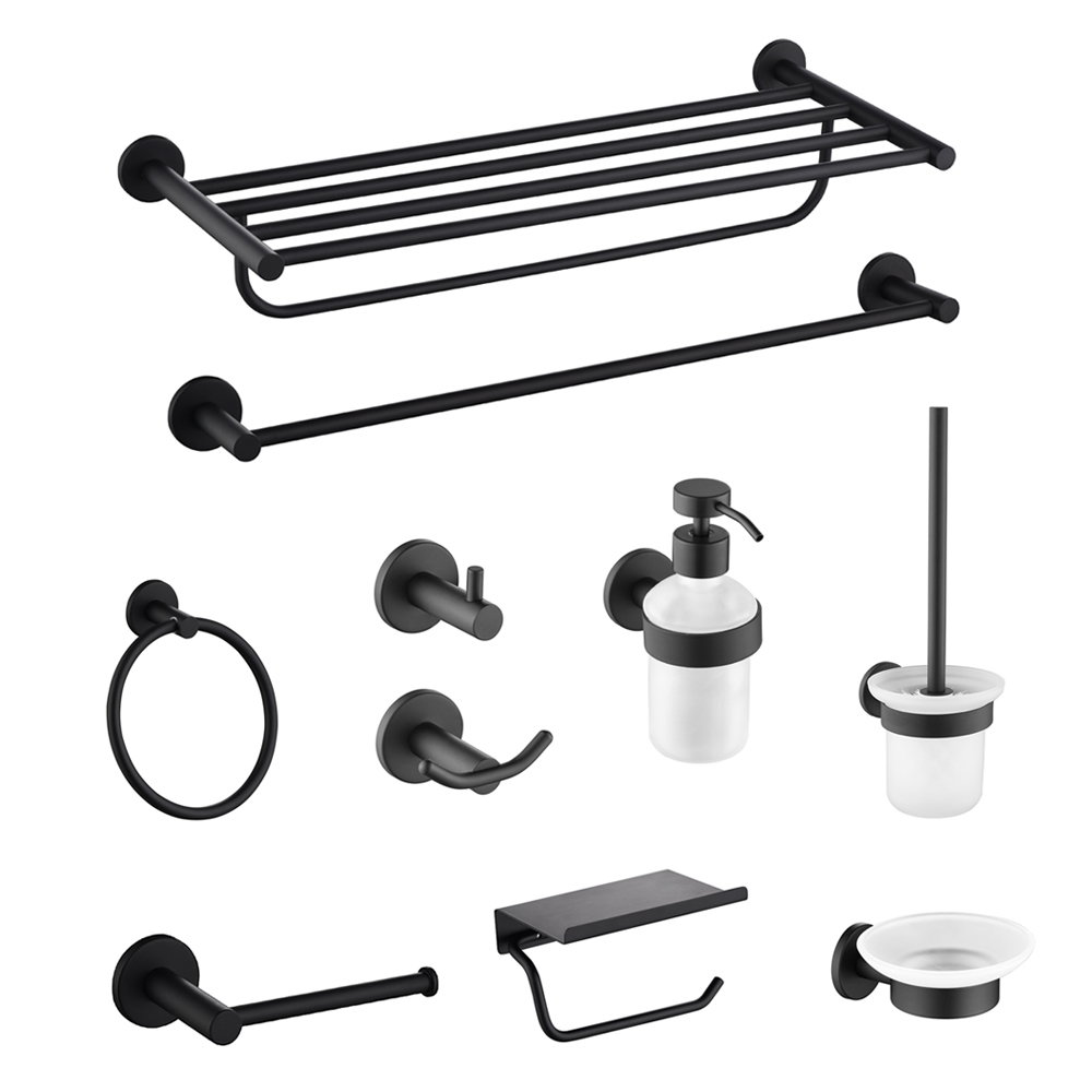 Factory Price Wall Mounted Stainless Steel Bathroom Accessories Set Sanitary Ware Bathroom Fittings For Home Hotel