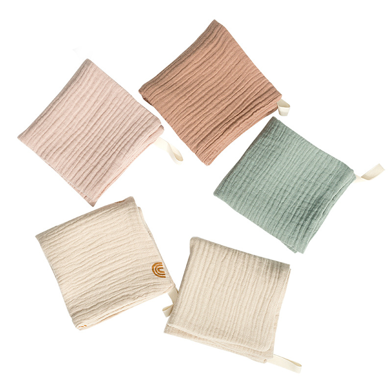 Four-layer gauze cotton small square towel saliva towel face towel baby handkerchief