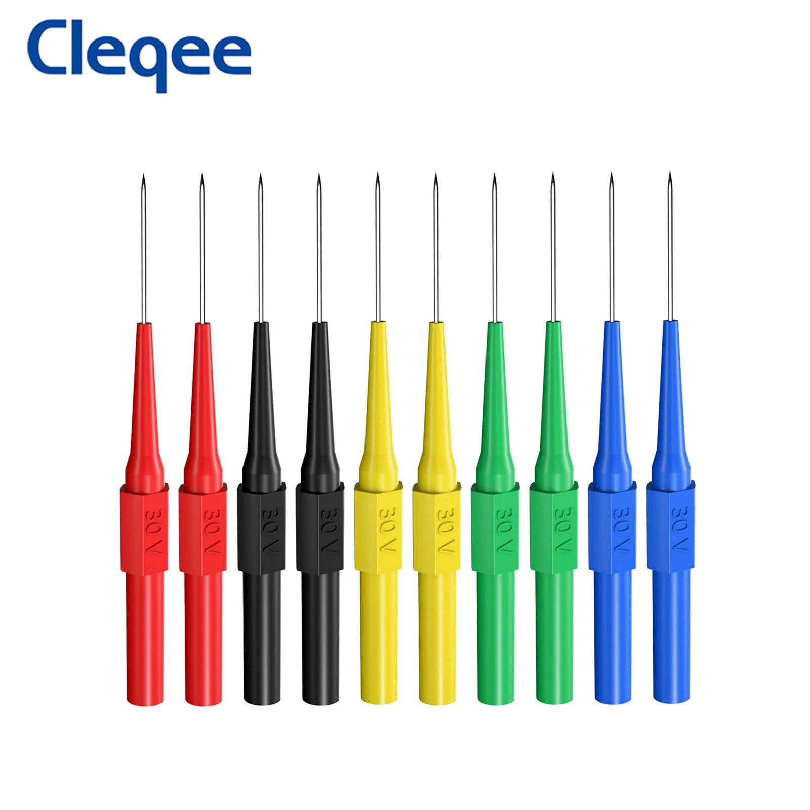 Cleqee P5007 мультиметр тестовый зонд задние зонды изоляция пирсинг иглы с разъемом 4 мм Акупунктура автомобильный набор инструментов 30 в