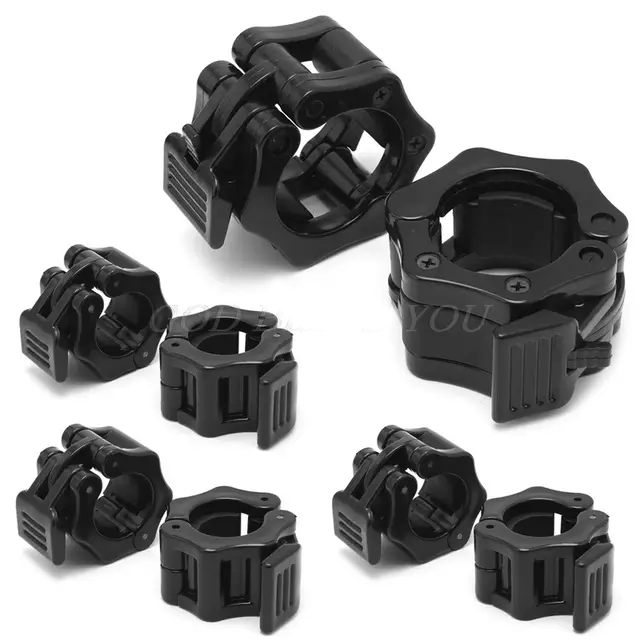 Free Shipping 2Pcs Colorful Red Dumbbell Barbell Collar Clips Clamp Gym Weight Lifting Fitness Training New 25mm/28mm/30mm/50mm