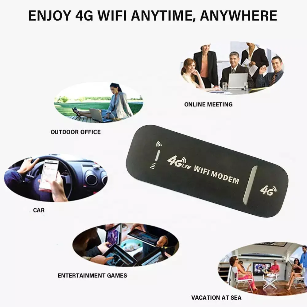 U8 4G LTE Wi-Fi Router USB Modem Mobile Dongle Wi Fi 150Mbps USB WiFi Dongle for Hotspot with SIM Card Slot