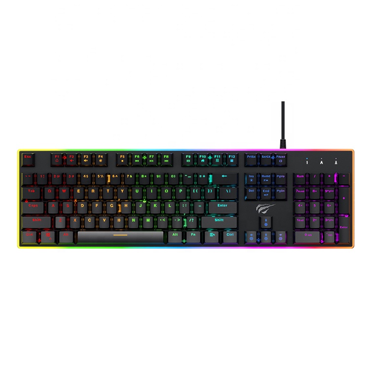 Kb851L Havit стандартная эргономичная полноценная ПК 104 клавиш Rgb механическая клавиатура Oem для геймеров