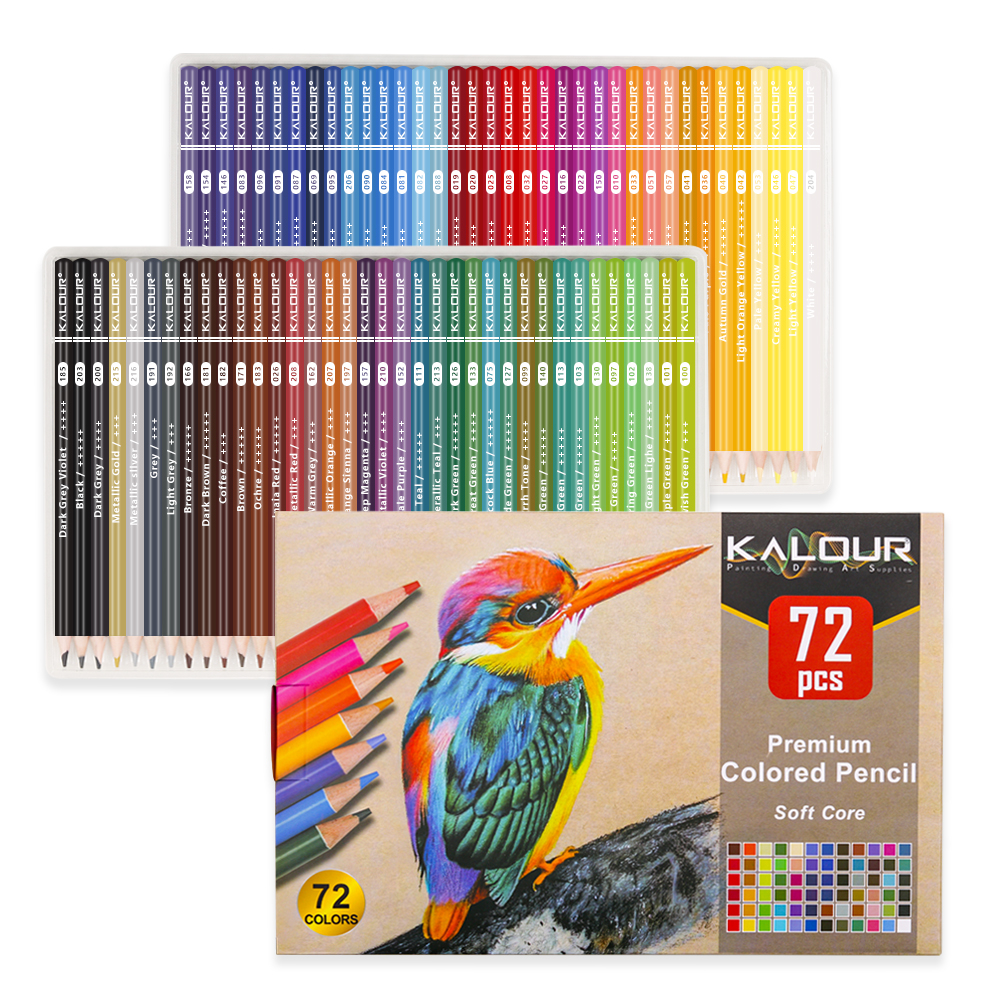 Hot Sale High grade Vibrant Colors Soft Core Cheap Price 72pcs Colored Pencils in Paper Box