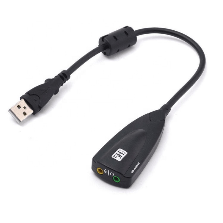 Внешняя звуковая карта USB, звуковая карта виртуального канала, Звуковой адаптер для трека, лидер продаж, 5HV2, 7,1 каналов, CH, черный, Пользовательский логотип OEM V8s