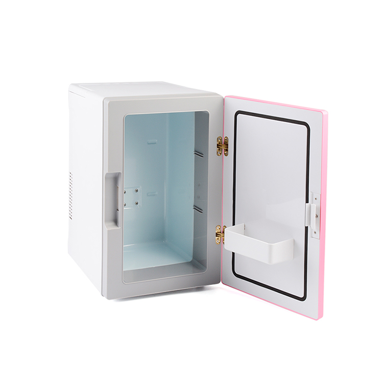 Wholesale new 16L cosmetic fridge AC 110V DC12V car household skincare makeup fridge cool warm beauty fridge