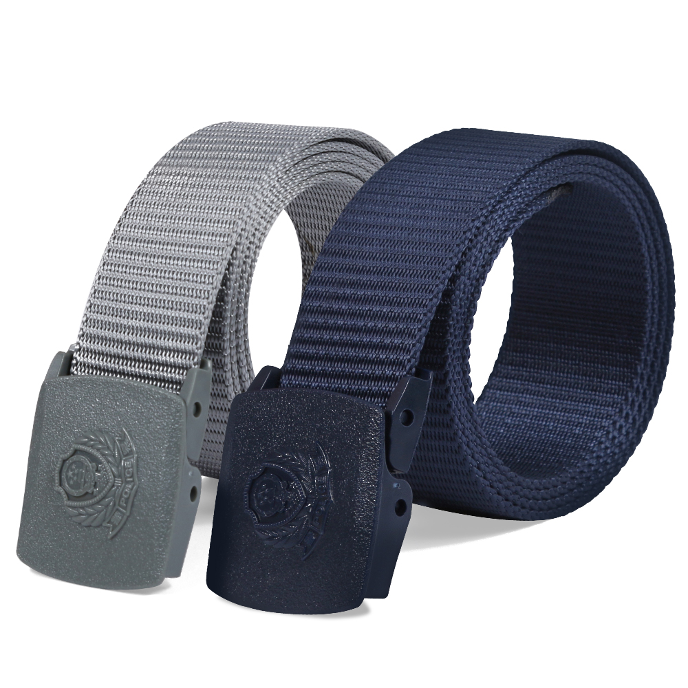 3.8cm Military Tactical Custom Men Army Web Outdoor Woven Fabric Nylon Belt With Plastic Buckle