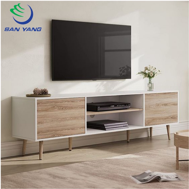 Mid Century Modern TV Stand Farmhouse TV Stand, Entertainment Center with Storage, TV and Media Consol for Living Room