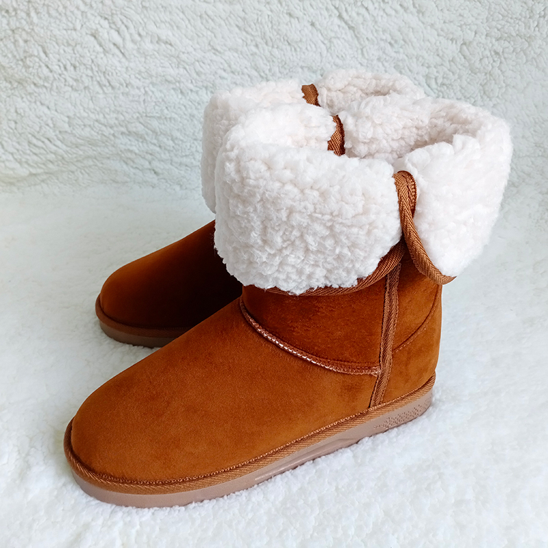 Women 2022 new autumn winter can be folded and thickened suede warm fashion casual snow boots