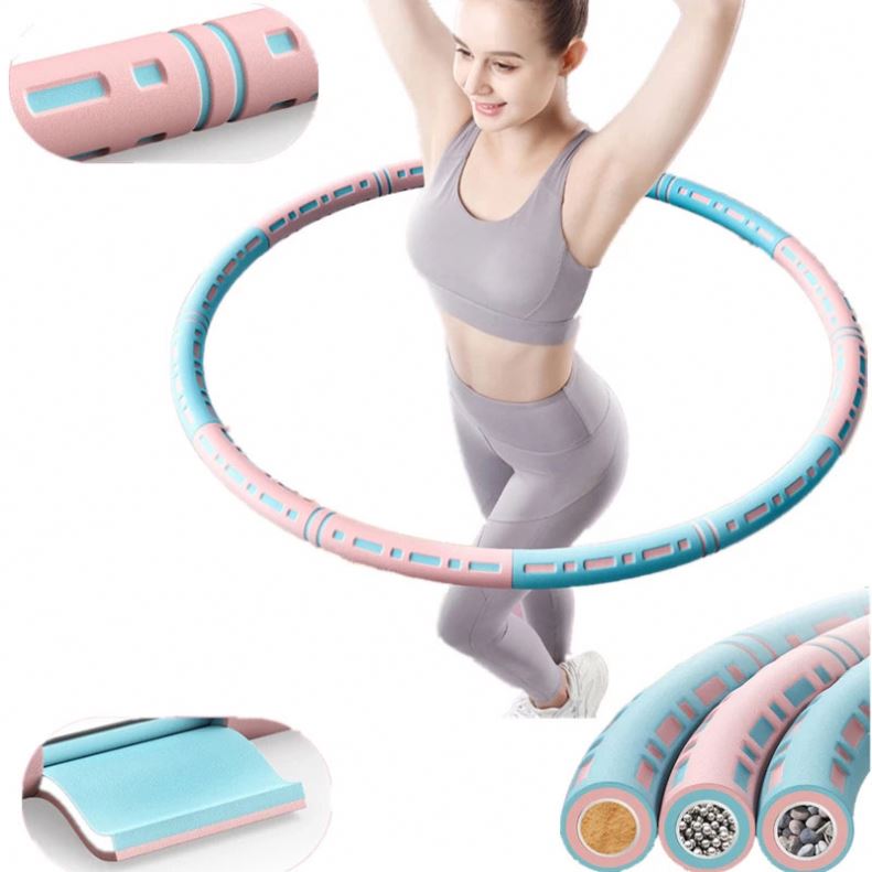 2021 Adults Weight Loss Gym Fitness Circle 6 Sections Detachable Fitness High Quality Hula Ring