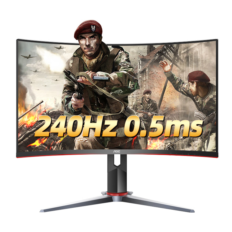Новый АОС C27g2z компьютерный монитор ПК 0,5 ms 240 Гц 27 дюймовый изогнутый игровой монитор