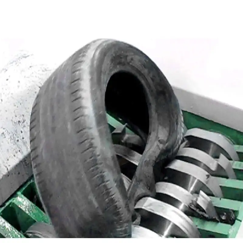 Heavy Duty Industrial Waste Tire Shredder , Scrap Car Tire Shredder Machine , Tyre Shredding Machines For Waste Tire