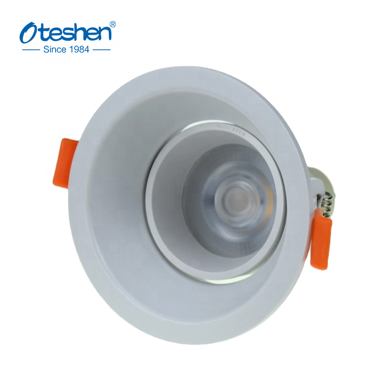 PC plastic round MR16 lamp recessed anti glare led ceiling spot light fixture gu10 downlight frame