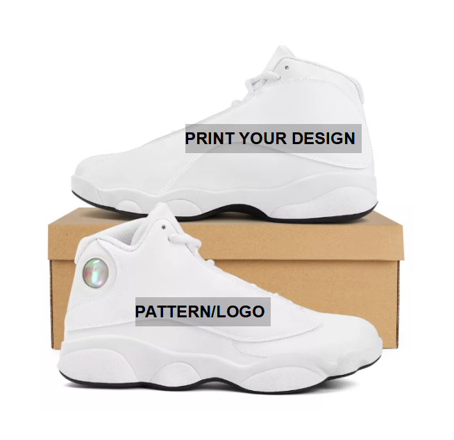 Chinese mid cut basketball shoes print on demand customized blank PU leather shoes for men comfortable zapatillas de baloncesto