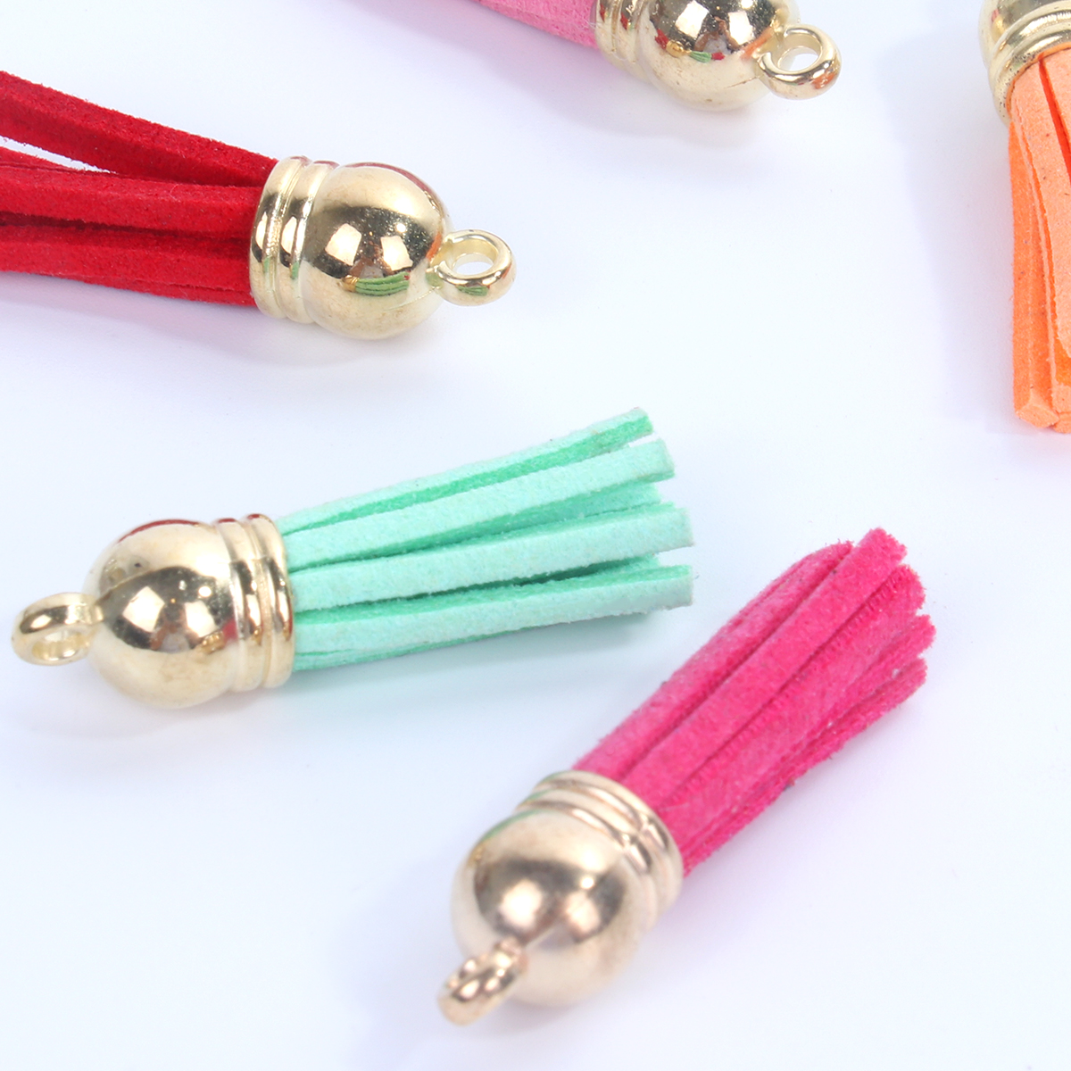 Korea Leather Suede Colorful Faux Leather Tassels For DIY Jewelry Making Keychain Cellphone Pendant Accessories Fringes