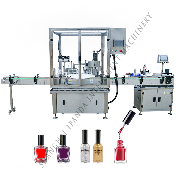 Small Scale Gel Nail Polish Liquid Filling And Capping Machine Automatic Nail Polishing Machine