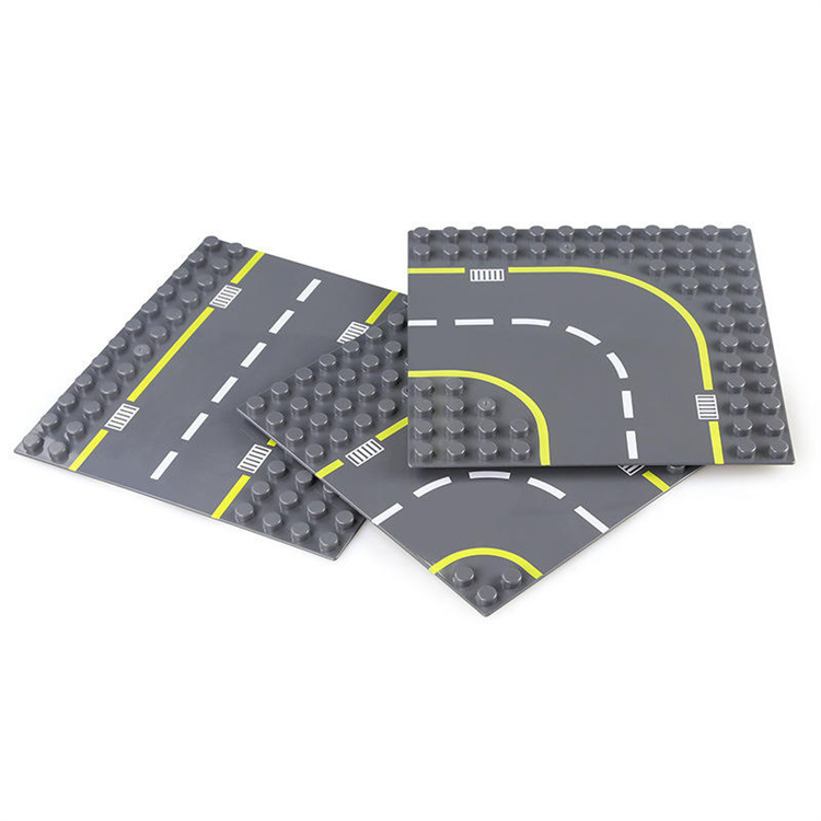 Base Plate Highroad Building Blocks Educational Block Parts Road Corner City Street Plate Compatible with small particle blocks