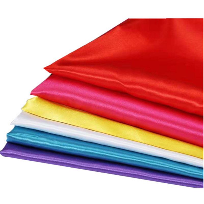 Classic design 100% polyester fashion designer fabric plain satin fabric