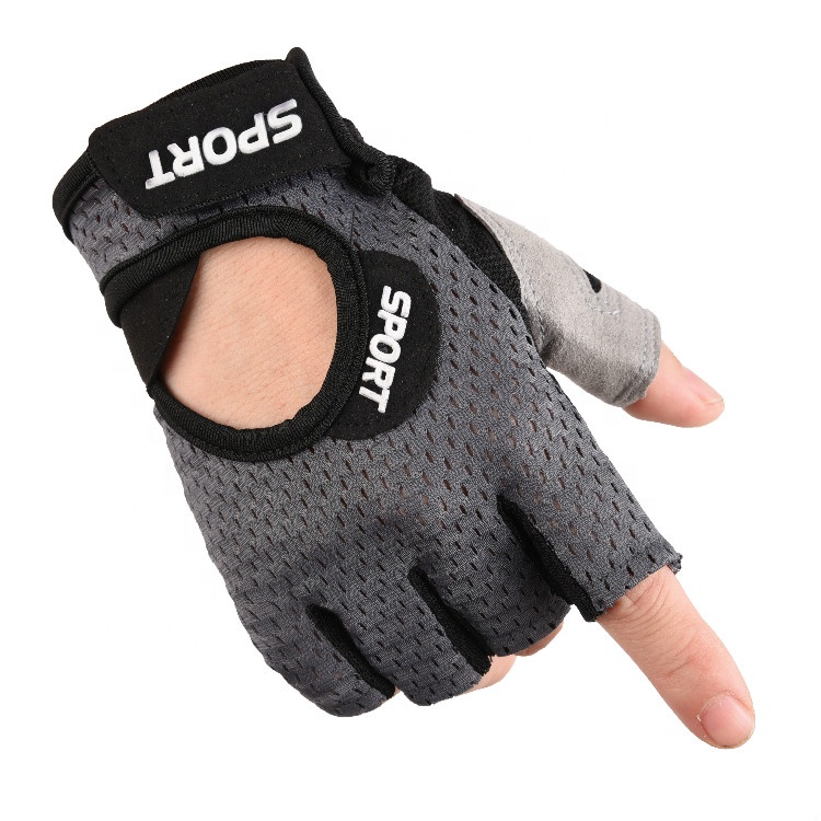 Sturdy back hole Half finger fitness Outdoor gloves