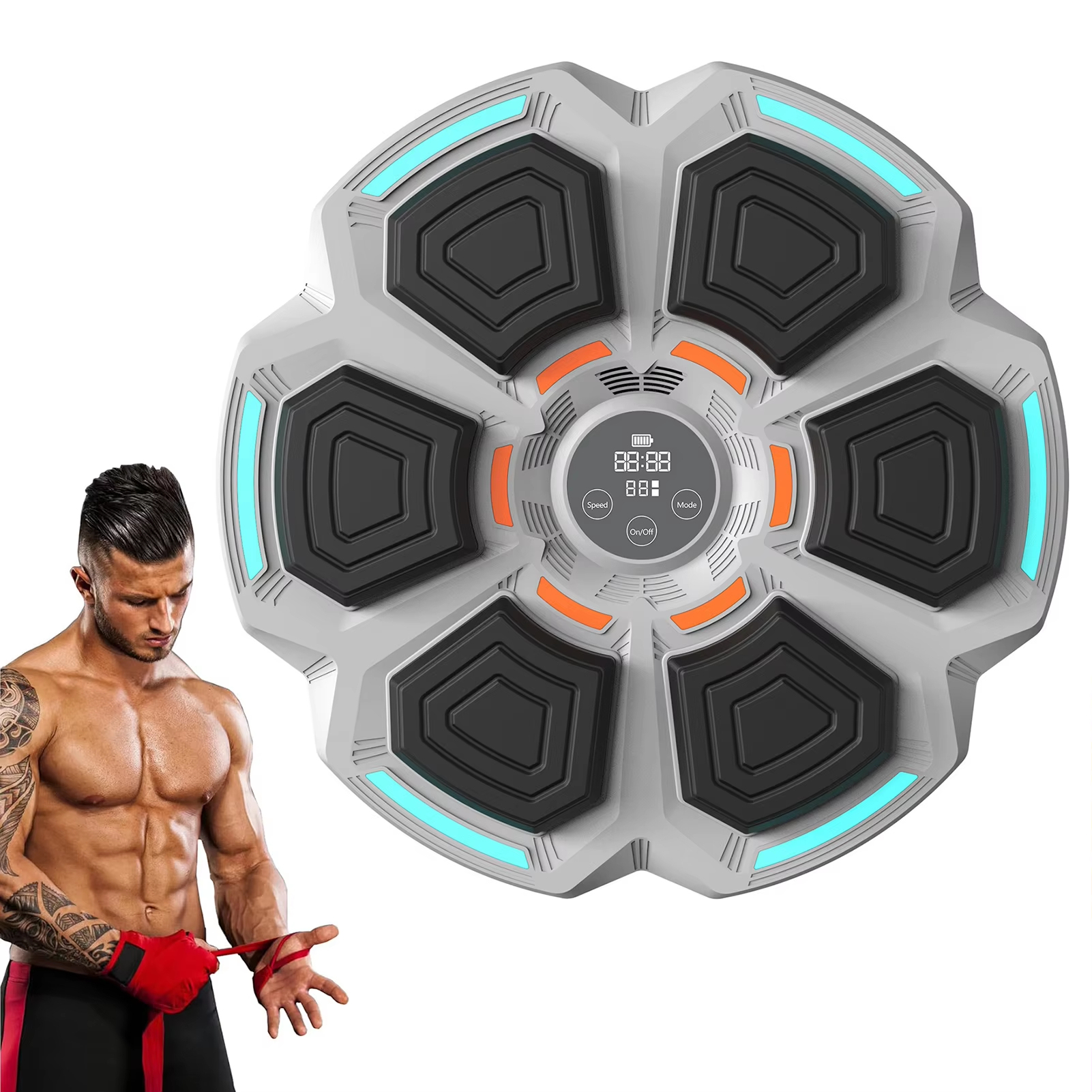 Custom Logo Kid Boxing Toy Gift Wall Mount Boxing Target Light up Smart Electric Music Boxing Game Machine