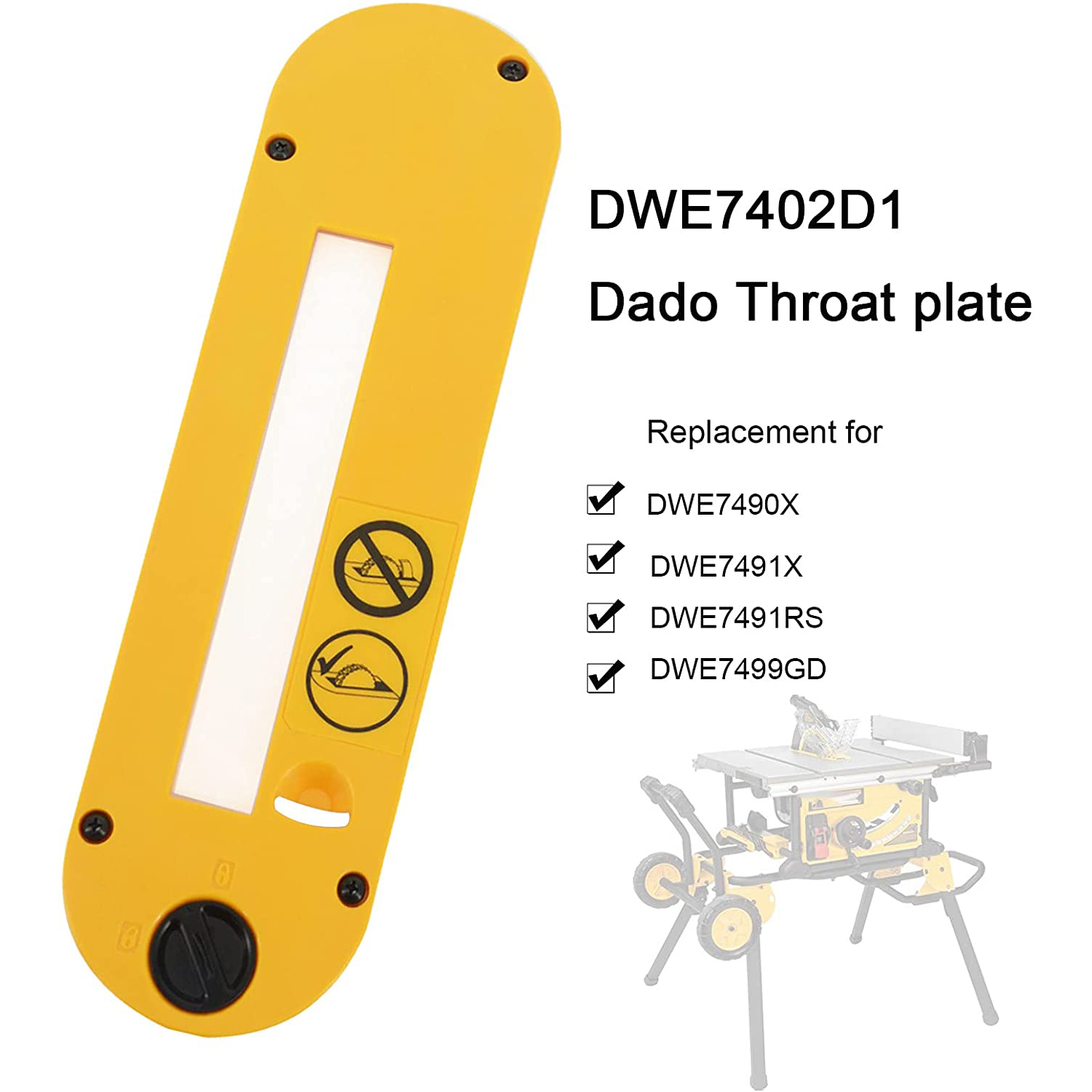 Аксессуары для настольной пилы столовая вставка dwe7491rs диски токарные фрезы Набор из 10 дюймов универсальный гаечный ключ маршрутизатор