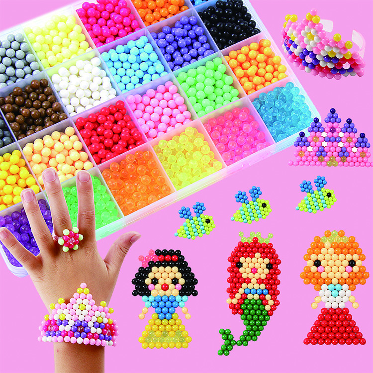 Красочные DIY детские развивающие игрушки Пазлы водные магические бусы