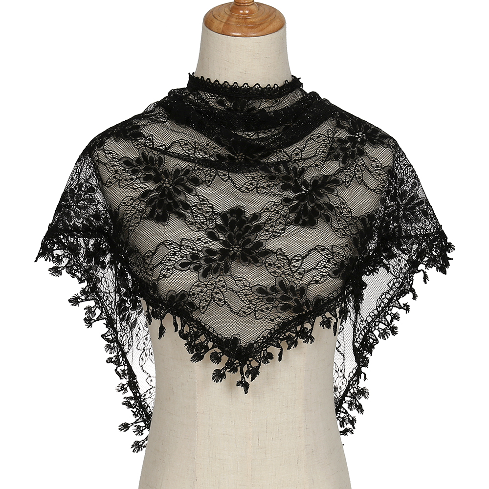 White and black Women's Spanish Mantilla Lace Catholic Veil for Chapel Church Shawl Head Covering Scarf Mass Shawl and Scarves
