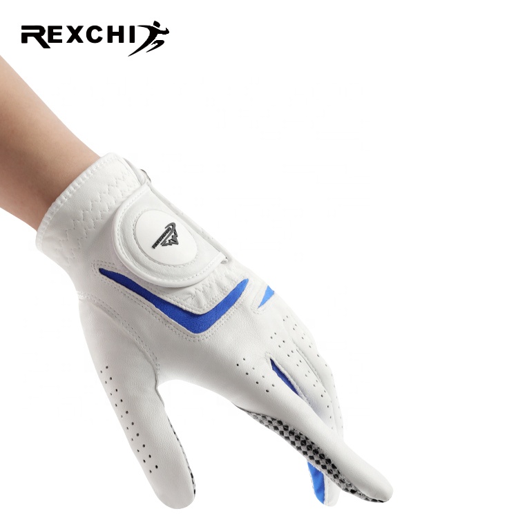 REXCHI XG56 Custom Logo Golfing Glove Men Right or Left Handed Golfers With Sheepskin Leather Japanese Synthetic Golf Gloves