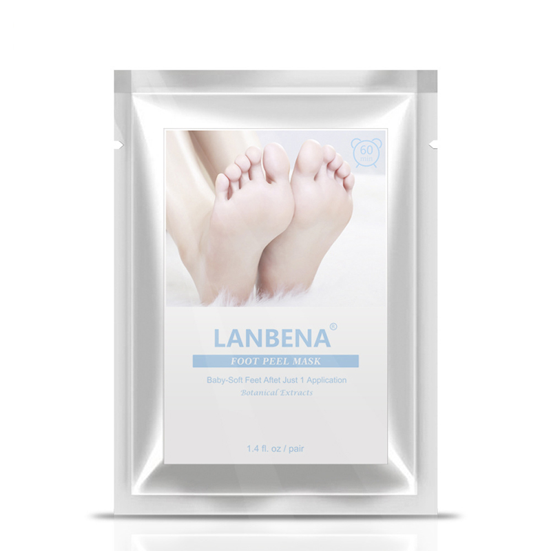 Отшелушивающая маска для ног LANBENA, увлажняющая маска для ног, натуральная отшелушивающая коллагеновая увлажняющая маска для ног