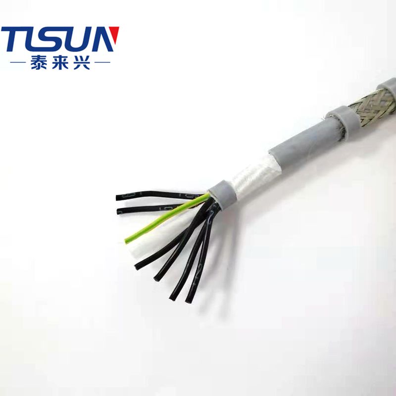 YCY 7G0. 5mm2 медный проводник изолированный двойной обшитый гибкий кабель управления