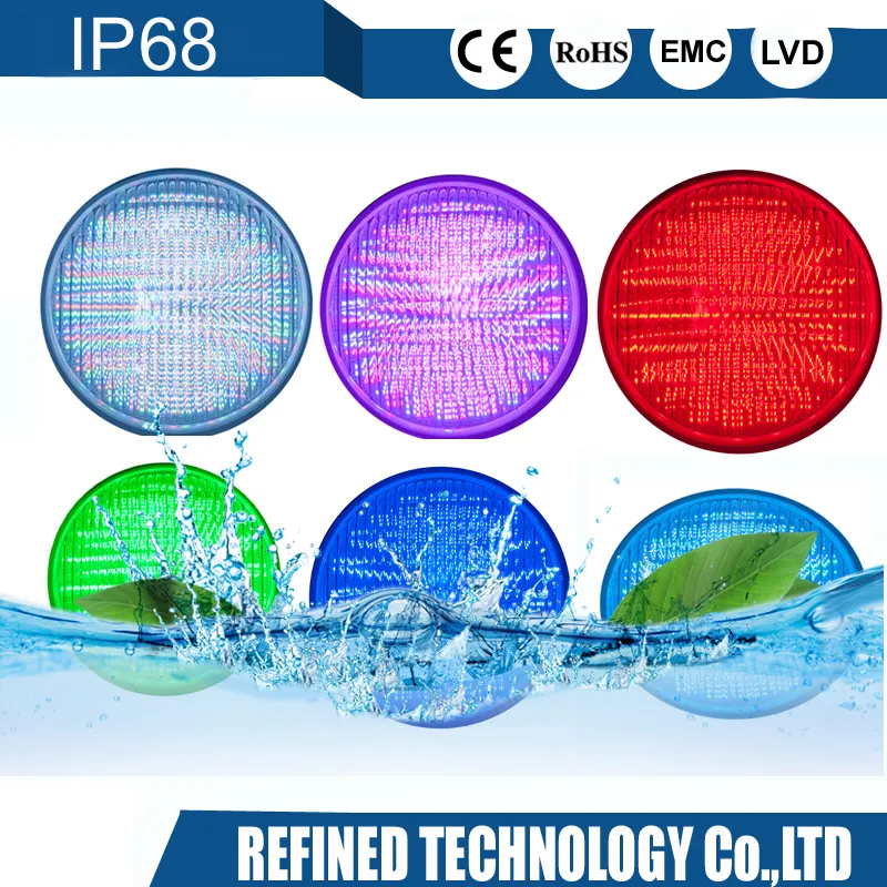 Glass PAR56 Bulb 18W RGB Led Light Or Swimming Pool