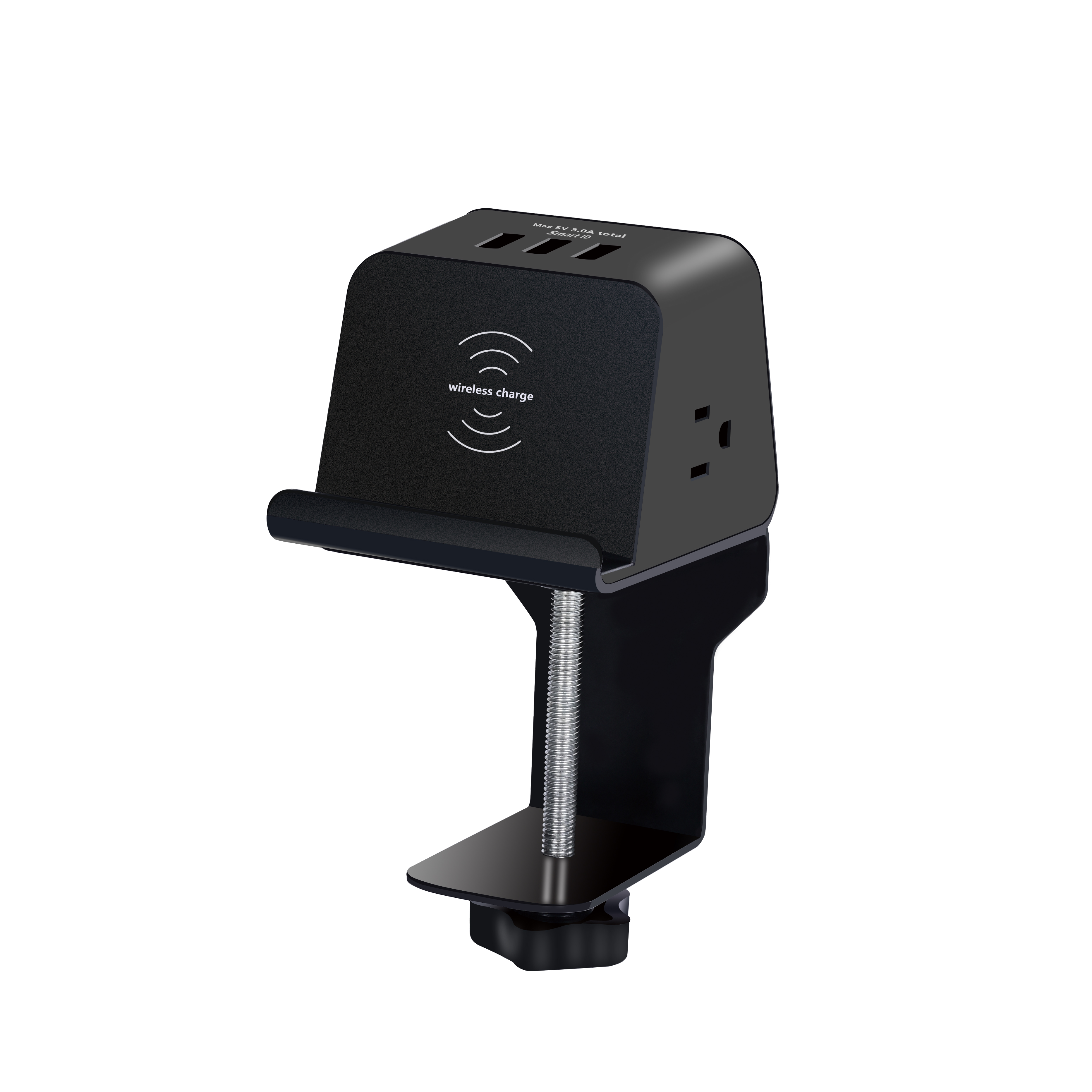 Настольный выход smart USB куб держатель сотового телефона от перенапряжения переменного тока qi Беспроводное зарядное устройство Подставка с письменным столом зажим питания розеток