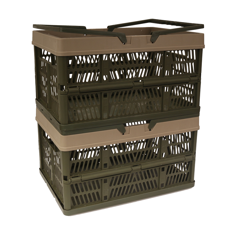 Fruit Basket Shopping Storage Plastic Basket Print Link Logo Food Color Feature Eco Material Foldable Basket With Handle