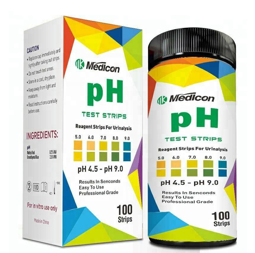 Высококачественные тестовые полоски для быстрой мочи 4,5-9,0 PH, бумажные полоски для тестирования PH 4,5-9,0