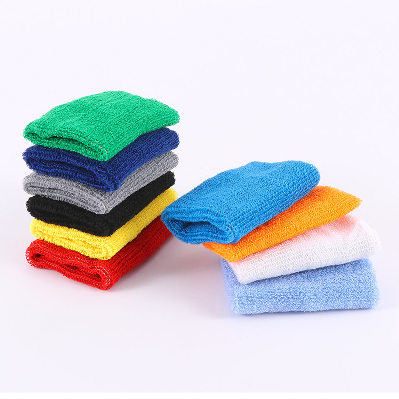 Hot Sale Absorb Sweat Fitness Yoga Sports Wristband Unisex Terry Cloth Cotton Sweatband