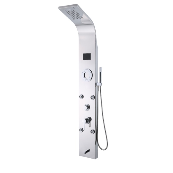 2021 hot sell Bathroom shower panel multi function 304 stainless steel wall mounted hot and cold water shower screen