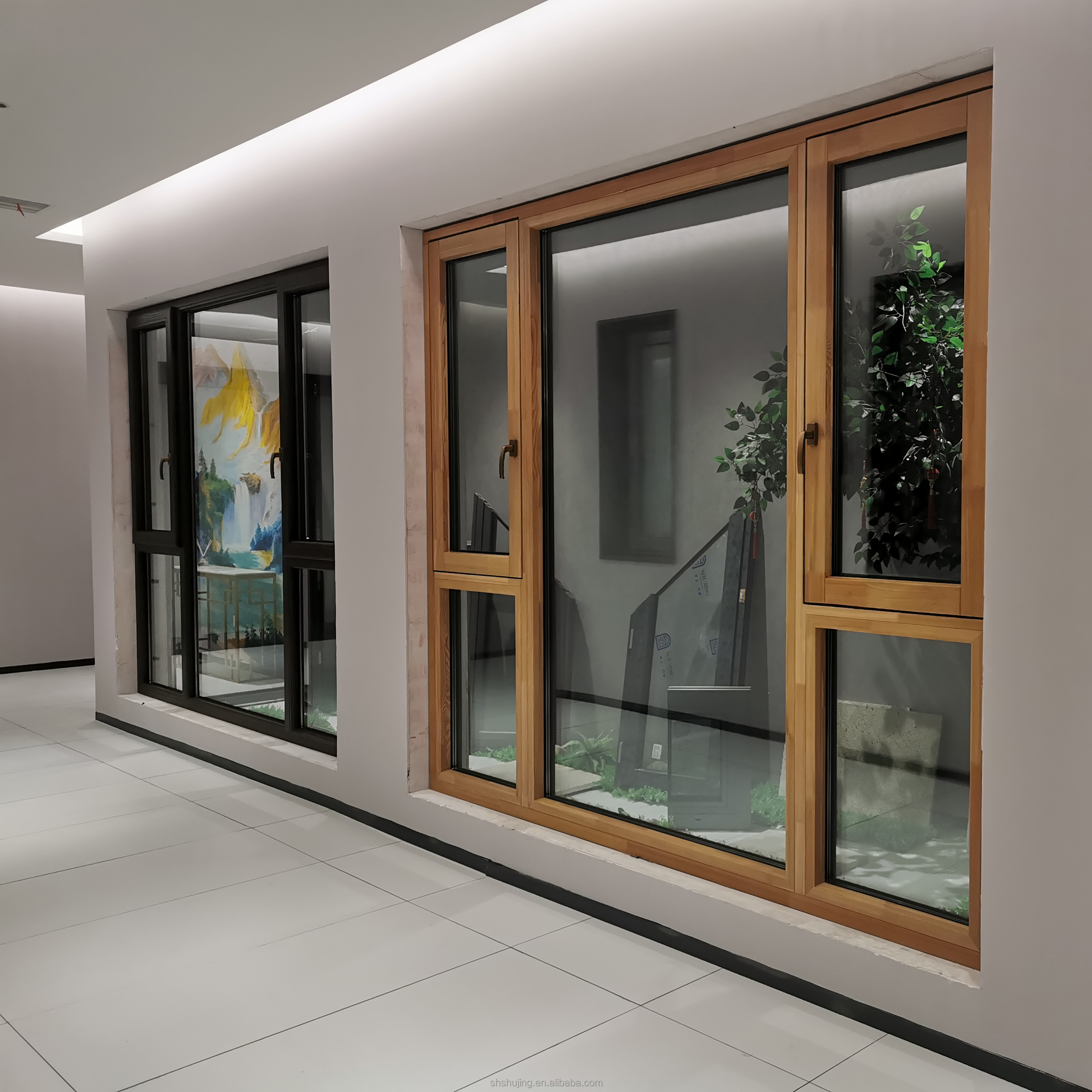 Hot sale aluminum clad wood window in china