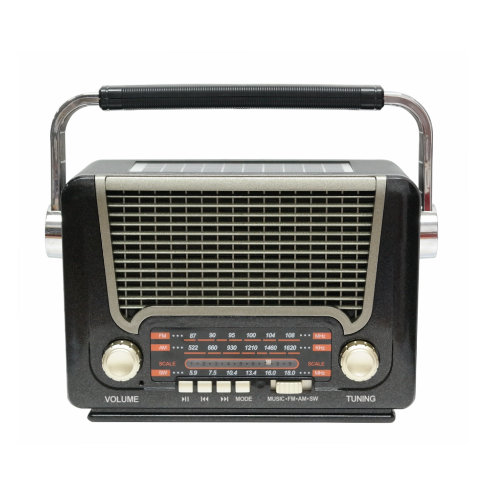 2021 рукоять Солнечный радио fm am sw 3 диапазонное радио 5V 1,1 W солнечная панель радио M-527BT-S