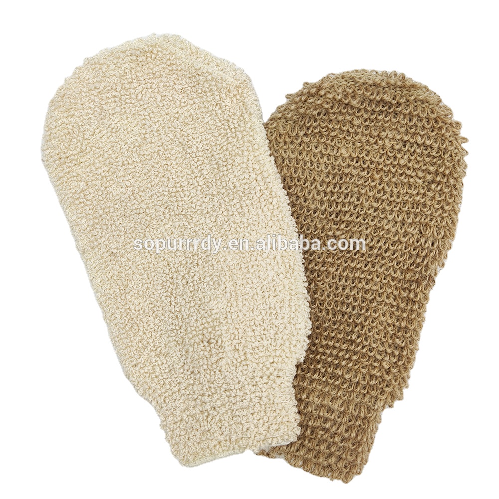 Sopurrrdy Eco Friendly Bamboo Charcoal Bath Gloves Scrub Mitt Gloves Soft Mesh Body Exfoliating Brushes Glove Mitt Wholesale