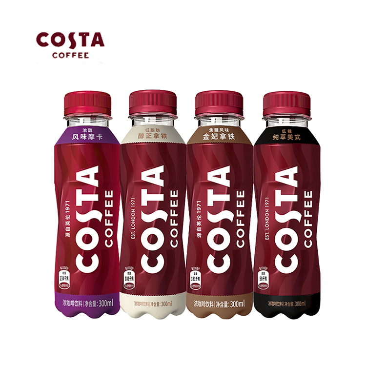Кофейные напитки Coca-Cola Costa, готов пить, 12 бутылок с низким содержанием жира, американский латте мокко