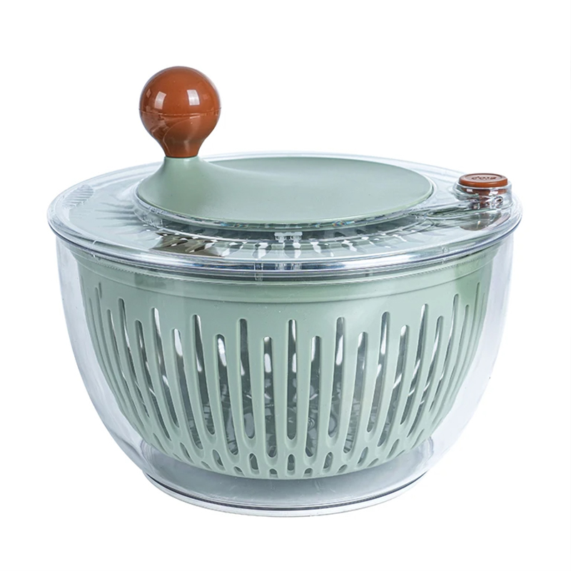 Multifunction Kitchen Utensils 5 L Large Volume Manual Salad Spinner Plastic Crisper Strainer Vegetable Lettuce Washer and Dryer