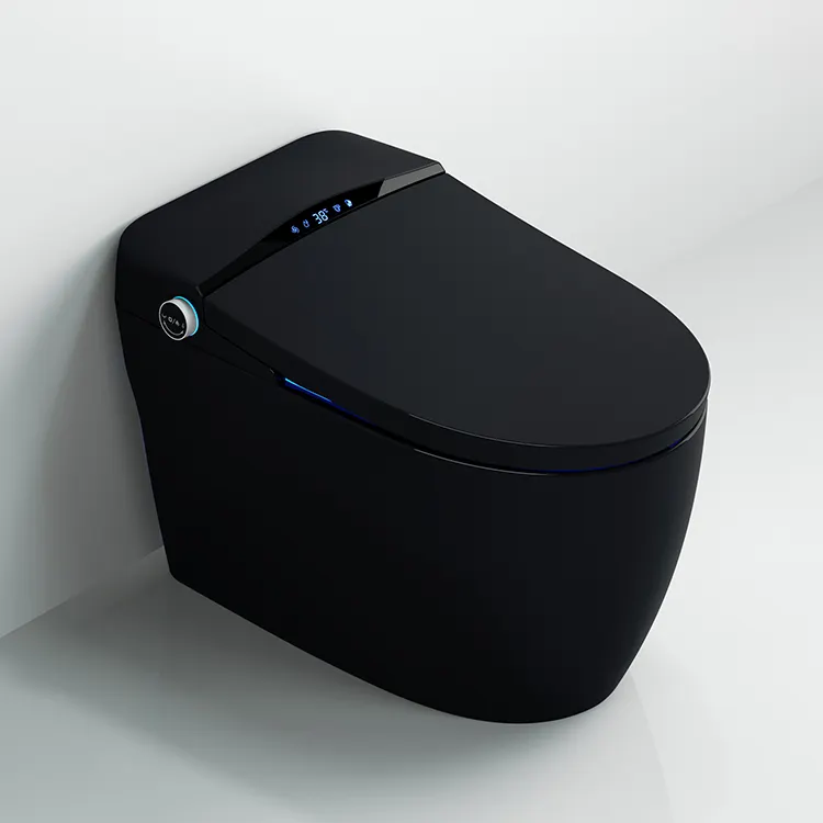 110V/220V modern electric intelligent one piece closestool wc 2021 luxury toilet bowl automatic black smart toilet with bidet