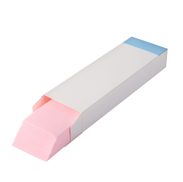 wholesale custom packaging boxes for wax strips travel size thin pink waxing paper strips