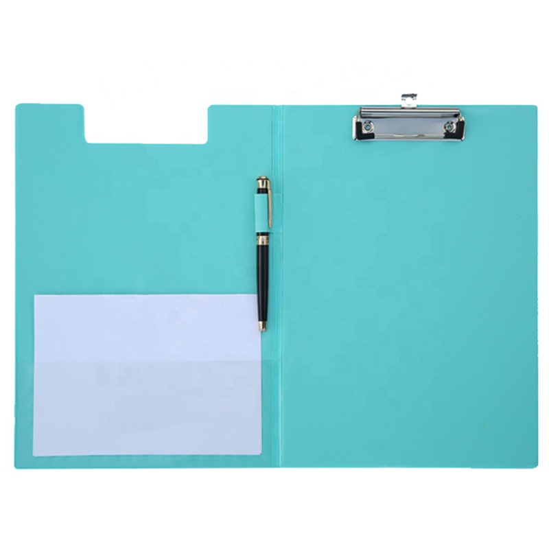 Custom A4 Size Thickness PP Or Pvc Plastic Storage Foldable Clipboard With Logo