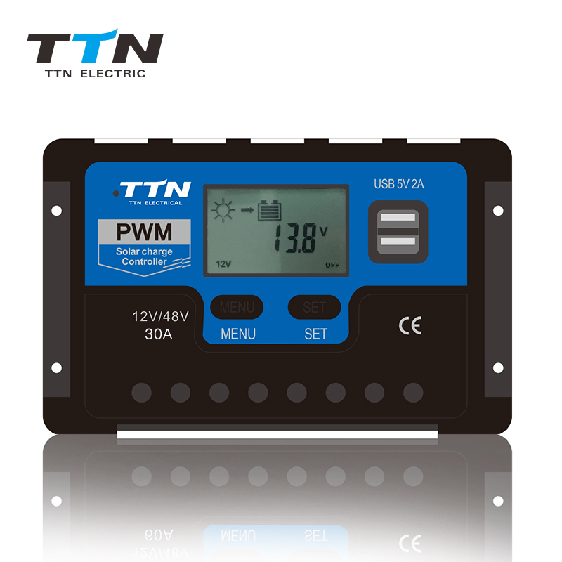 Контроллер заряда TTN PWM 12 В 24 в 20 А для солнечной системы
