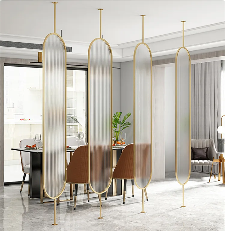 Foshan hot selling glass metal decor partition custom made partition