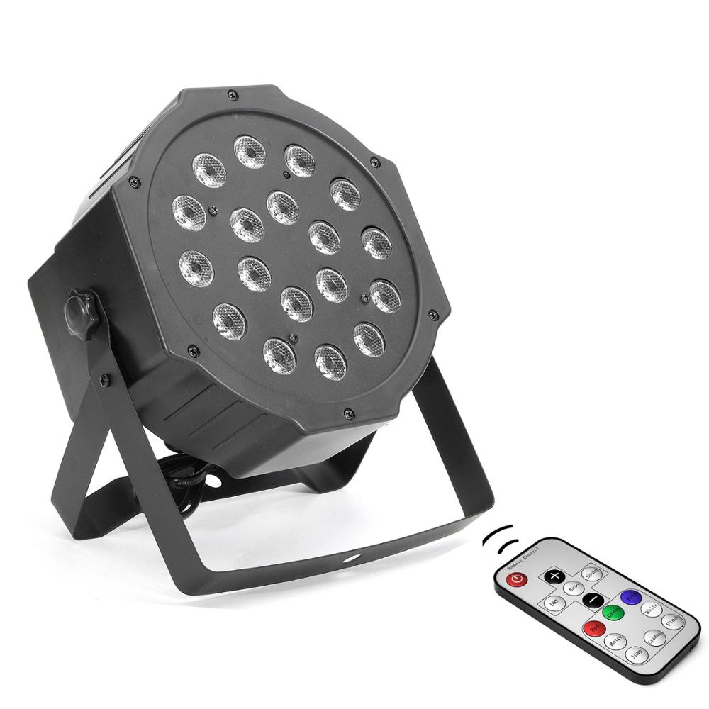 Сценическое освещение Par Light, 18 светодиодов, прожекторы с дистанционным управлением и управлением DMX