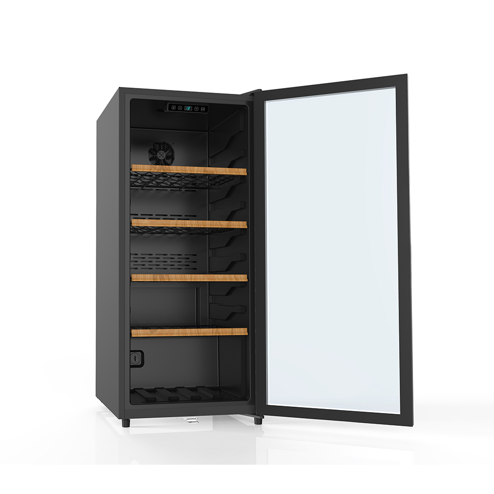 Customized 102 Bottles Hotel And Home Use Sing Zone Led Wine Cooler