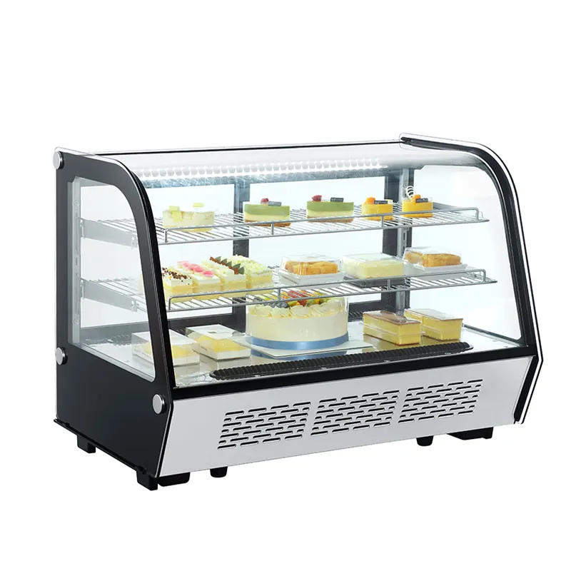 Factory Price Commercial Glass Bakery Chiller Showcase Countertop Cooler Mini Cake Display Refrigerator