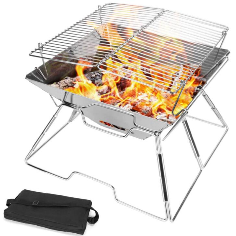Portable firewood stand Stainless steel Picnic grill OEM outdoor camping stove